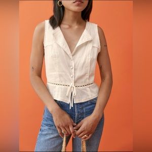 Reformation “Mineau” romantic top Size 8 NWT